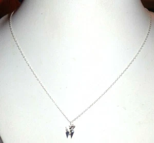 Collar de cadena fina de 18" de plata 925 con colgante de gato pequeño 1,4 g - Imagen 1 de 7