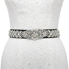 Handmade Wedding Bridal Belt Crystal Rhinestone Dress Sash Wedding Sash Belt