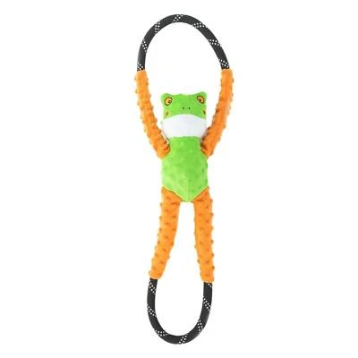 Zippy Paws RopeTugz Squeaker Dog Toy with Rope - Tree Frog - Image 1 of 2