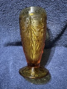 Tantra  Carnival Glass Footed Tumbler Marigold - Picture 1 of 2