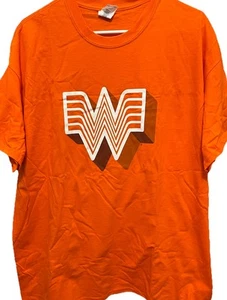 Camiseta WHATABURGER Classic Logo. Doble cara. Naranja. Talla XL. Nuevo sin etiquetas - Imagen 1 de 5