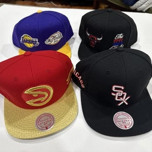 You pick Mitchell Ness new snapback NBA hat Hawks Bulls Lakers White Sox - Picture 1 of 13
