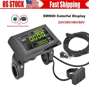 24V/36V/48V/60V E-Bike Roller SW900 Bunt LCD Display Meter Panel Bildschirm US - Bild 1 von 16