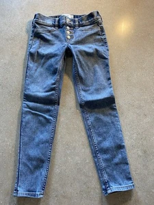 abercrombie kids Girls Denim Mid Rise pull on jean  legging Sz 7/8 - Picture 1 of 6