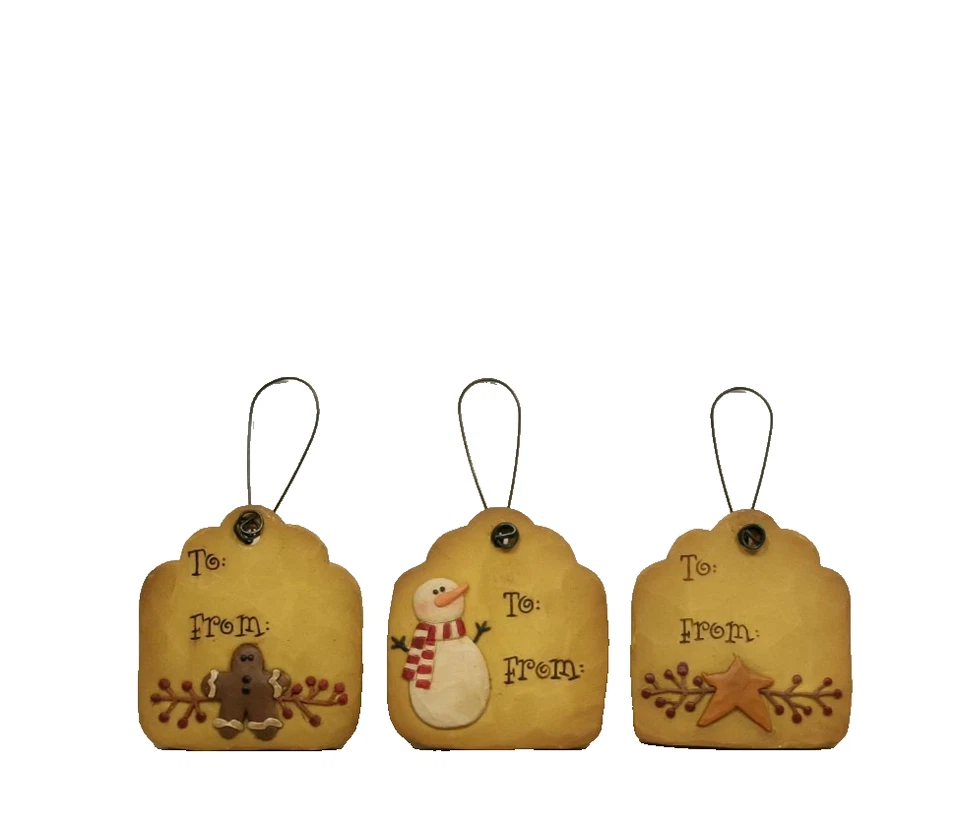 Juego de 3 adornos cuadrados pequeños hacia y desde - Nuevo por Blossom Bucket #19566A Foto 1 de 3