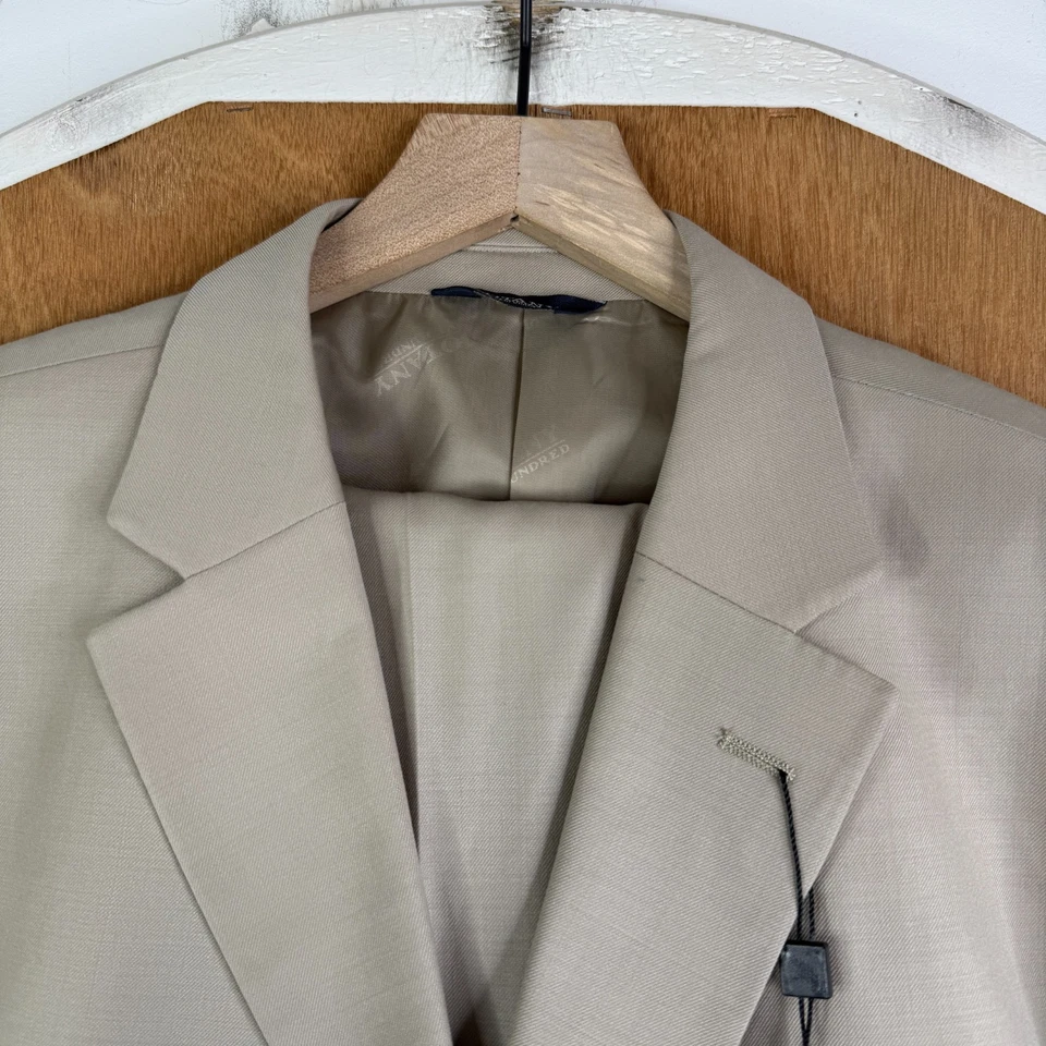 Traje Botany 500 Para Hombres 48R Tostado 3 Botones Lana Mezcla Cachemira Pantalones 42 Plisado NUEVO Foto 1 de 4