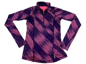 Reebok Athletic Jacket Purple Full Zip Thumb Holes Stretch Womens Size Small - Picture 1 of 9