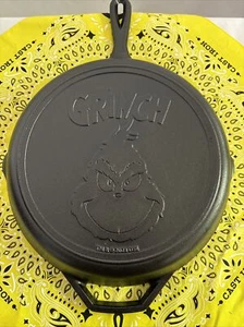 Lodge Exclusive Seasoned Cast Iron Holiday Grinch Skillet, 12" - Picture 1 of 3