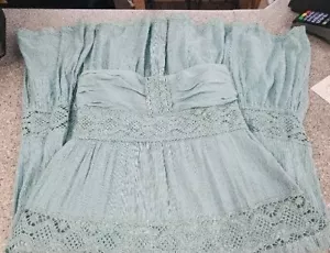 SEVENTH AVENUE Stapless Kleid Sommerkleid Full Bauern Boho Häkelspitze M NEU Y2K - Bild 1 von 15