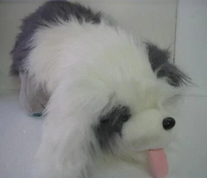 SOFFICISSIMO CANE BOBTAIL BIANCO GRIGIO CM 50 ANNI '80 - Imagen 1 de 1
