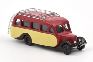 Coche de juguete fundido a presión Citroën U23 Autocar 1947 rojo amarillo escala Ho 1:87 NOREV 191099 - Imagen 1 de 2