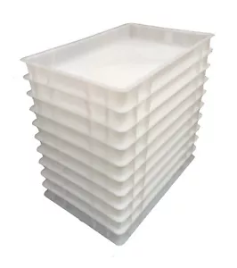 More details for pack of 10 x pizza dough proving bakery trays, perfect for pizzerias &amp; bakeries