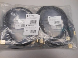 10-Pack MONOPRICE 5443 USB-A To USB-A 2.0 Cable 6ft Black Cord Gold Plated - Picture 1 of 2