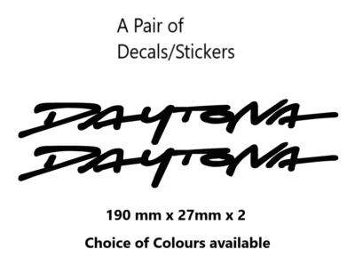 Daytona Bike Decal/Sticker x 2 pcs available in any colour 190mm x 27mm Triumph - Image 1 of 4