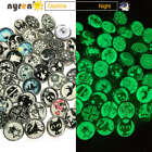 Mixed Themes Luminous Glass Snap Charms 18mm Snap Button For Snap Jewelry Hm097