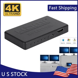 4K UHD HD 1080P 4-Port HDMI Repeater Splitter & Amplifier 1x4 1 In 4 Out  - Picture 1 of 13