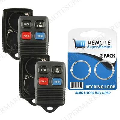 2 Replacement for Lincoln 93-96 Mark VIII 93-94 Town Remote Shell Case Fob - Изображение 1 из 4