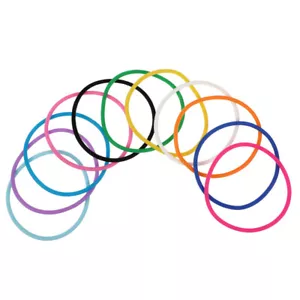 10PCS Gummy Silicone Jelly Bracelets Soft Extremely Stretchy Rubber Wristbands - Picture 1 of 11
