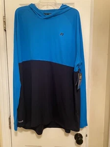 Russell 360 Belüftung leichter sportlicher Hoodie Logo-Colorblock-Herren 3X-NEU MIT ETIKETT - Bild 1 von 2