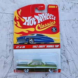 Hot Wheels 62 1962 Chevy Bel Air Bubble Top Auto d'epoca Chevrolet Lowrider NOS  - Foto 1 di 8