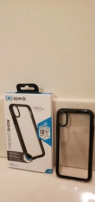 Funda Speck iPhone X Nueva Transparente/Negro Presidio Show Foto 1 de 3