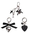 Bowknot Heart Shaped Keychain Bag Decorations Handmade Unisex Jewelry Accessory