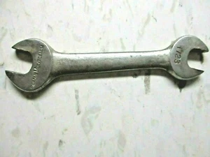 1723 Chrome Molybdenum Open End SAE Wrench 3/8" - 7/16" Plain Stubby Vintage - Picture 1 of 6