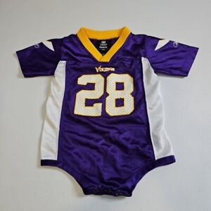 Reebok Minnesota Vikings baby Jersey Size 12M 12 months Adrian Peterson NfL #28 