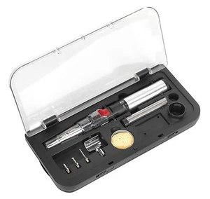 SEALEY Cordless Butane GAS Soldering/Solder Iron/Hot Air Torch Kit + Tips AK2962 - Picture 1 of 1