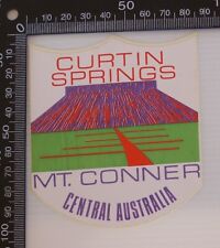 VINTAGE CURTAIN SPRINGS MT CONNER CENTRAL AUSTRALIA SOUVENIR TOURIST STICKER