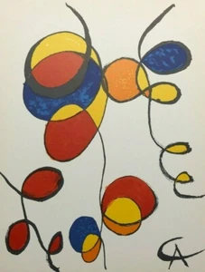 "Litografía Alexander Calder Spirales 1974 surrealismo 11,5"" x 15"  - Imagen 1 de 2