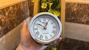 Vintage Brass Seth Thomas CORSAIR-W SHIPS Marine Silver Royal Clock London Decor - Picture 1 of 8