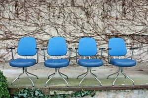Diningchairs Stühle Blau 1 of 4 Midcentury Modern - Bild 1 von 11