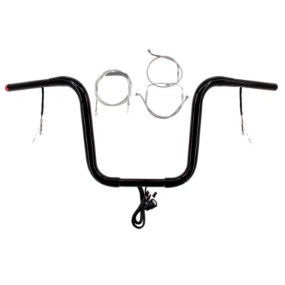 Kit de barra estrecha precableada negra 1 1/4" 12" Harley Road King 2014-2016 sin ABS Foto 1 de 2