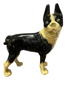 Vintage Cast Iron Boston Terrier Door Stop - Picture 1 of 8
