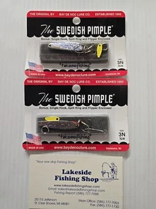 2 BIG BAY DE NOC SWEDISH PIMPLE 1/5 OZ JIG SZ 3N-ICE FISHING LURES 3NICKELICE-SP - Picture 1 of 4