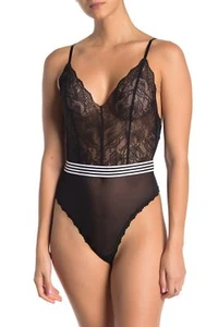 Hanky Panky 187938 Womens Linette V-neck Sleeveless Bodysuit Black Size Small - Picture 1 of 3