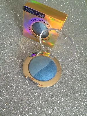 GOLDEN ROSE OMBRE FARD A PAUPIERES DUO 304 BLEU ET CIEL NACRE TRES BEAUX PIGMENT