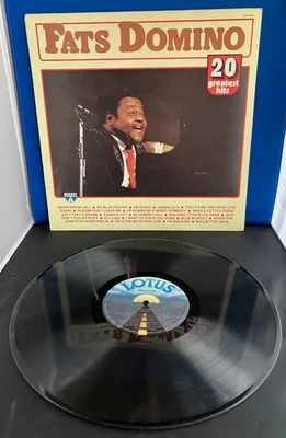 FATS DOMINO 20 Greatest Hits LP Lotus [Italy pressing) 1983 Tested VG++-LR - Image 1 of 3