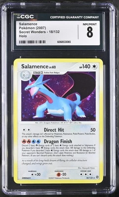 CGC 8 Salamence 2007 Secret Wonders 18/132 Holo Pokemon Card - Image 1 of 2