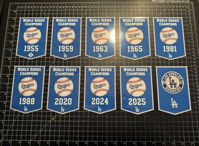 3 SIZES- Los Angeles DODGERS Custom World Series Champions DECAL Banners LA 2025 - Image 1 of 3