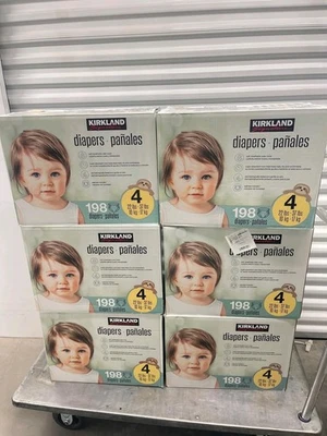 Pañales Kirkland Signature talla 4 sellados 22-37 libras 198 unidades Foto 1 de 2