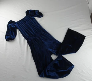 Old Navy Girl Youth Blue Velvet Jumpsuit Size S (6-7) - Picture 1 of 7