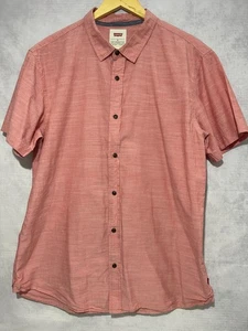 Levi's Shirt Men's Button Up Short Sleeve Plaid 100% Cotton Size XL #143 - Picture 1 of 7