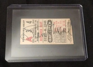September 8, 1946 Cardinals/Pirates Doublehead Ticket Stub Signed By Stan Musial - Picture 1 of 3