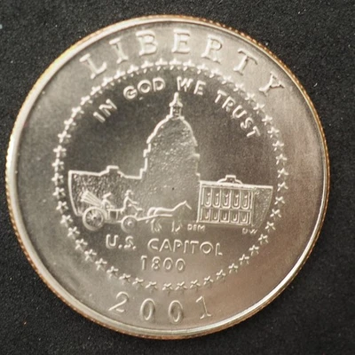 2001 *P * Medio dólar vestido conmemorativo del Capitolio UNC **Envío gratuito**CC65 Foto 1 de 2