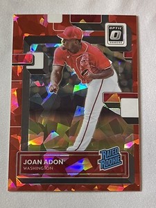 2022 Panini Donruss Optic Red Cracked Ice Prizm /7 Joan Adon Rated Rookie RC MLB