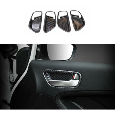 Carbon Fiber Inner Door Handle Bowl Frame Trim Fit for Kia Forte/K3 DX 2014-2018 Foto 1 de 3
