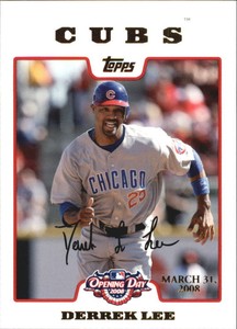 2008 Topps Opening Day Gold Chicago Cubs Baseball Card #26 Derrek Lee /2199