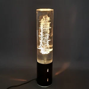 Tischleuchte Space Age Metall E Plexiglas Zylindrisch Modernes Design Jahre 70 - Bild 1 von 19